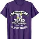 15 Year Funny Wedding Anniversary T-Shirt, Size S