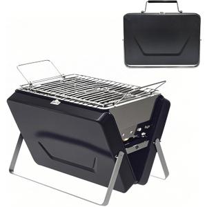 PMS Portable Camping Charcoal Grill, Folding Stainless Steel Stove for Outdoor Cooking BBQ Camping Hiking Picnic Backpacking