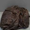 ANARACHON Leather Like Recliner Chair Covers Heavy Duty, 4 Pieces Lazy Boy Recliner Cover for Recliner Chair, Leather Cover for Recliner slipcovers Washable for Pets (Dark Brown) (1 Seater)