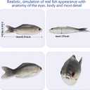 Gejoy 4 Pcs Fake Fish Realistic Toy Artificial Halloween Mode Small Plastic Sea Fish for Party Market Display Kitchen Decoration Photography Props