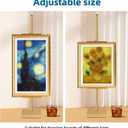 GRETJOB Adjustable Tabletop Easel Stand, 29" Picture Easels for Display Metal Picture Frame Holder Stand Table for Art, Photo (Gold)