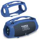 JCHPINE Silicone Cover Case for JBL Portable Bluetooth Speaker | Protective Skin Holder for JBL Portable Bluetooth Speaker Accessories (Blue)