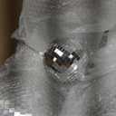 Haull 8 Pcs Large Disco Ball Set Silver Mirror Disco Reflective Ball with Hanging Ring Party Ornament Decoration for Stage Club Ballroom Dance Hall Wedding Prom Props(12'', 8'', 6'', 4'')