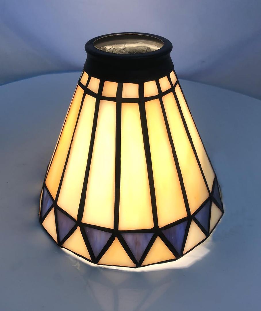 Tiffany Style Stained Glass Lampshade, Replacement Lamp Shades with Fan Light, Wall Lamp and Chandeliers, 5.5-Inches Dia