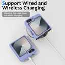 Z Flip 6 Liquid Silicone Case for Samsung Galaxy Z Flip6 5G, Slim Case for Women, Soft Gel Rubber Ultra Thin Cases Silky Touch Anti-Scratch Shockproof Protective Cover for Samsung Z Flip 6 5G (Purple)