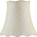 Aspen Creative 30501 Transitional Scallop Bell Shape Spider Construction Lamp Shade in Light Beige, 16" Wide (10" x 16" x 15")