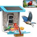 SMONET Bird Feeder with Camera B300: Smart Birdhouse Camera AI Recognition Solar Powered,Outdoor Wireless WiFi Birdfeeder Watching Live Video,Funny Birthday Gifts for Mom Mother Grandma Daughter (Blue)