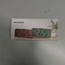 Peakeep Small Battery Powered Digital Alarm Clocks for Bedrooms Bedside, Cordless Tiny Travel Portable Desk Clock, Large Numbers Auto Dimmable, LED Display 4 Dimmers, 5 Alarm Volumes (Green Digits)