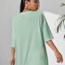 Fenxxxl Womens Oversized Tshirts Shirts Gym Workout Tops Baggy Streetwear Boyfriend Graphic Tee Y2K 2025 (M)