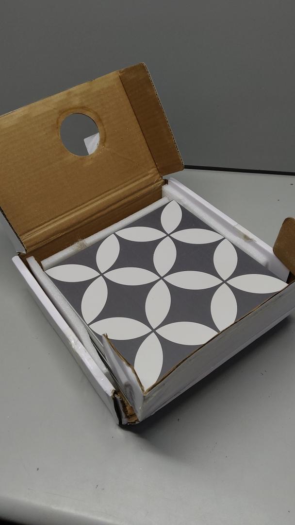 INNO STICKERS 16Sheet Peel and Stick Floor and Wall Tile for Bathroom Kitchen Shower, 9" x 9" Gray Coin SPC SelfAdhesive Vinyl Flooring, Patterned Groutable Backsplash Tile, Cover 9.12 Sq Ft.