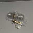 BESTTEN Keyed Entry Door Knob with Lock, Interior and Exterior Door Lock, Standard Ball, Satin Nickel