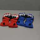 Janmercy 2 Pairs Kids Winter Gloves Waterproof Ski Gloves Snow Thermal Thick Warm Mittens for Cold Weather Children Boys Girls (6-10 Years, Royalblue, Red)