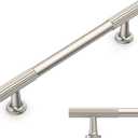 Amerdeco 10 Pack Brushed Satin Nickel Cabinet Pulls 5 Inch(128MM) Hole Centers Kitchen Cabinet Handles Hardware Kitchen Handles for Cabinets Cupboard Handles Drawer Pulls ZH0071