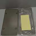 2 Pack License Plate Covers, Clear Flat License Plate Protector Unbreakable Plastic Shields Tag Holder Fits Standard US Plate with Screws Caps (Gray)