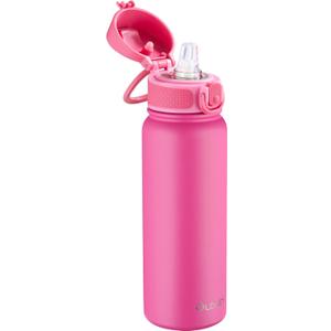 OLDLEY 20 Oz Insulated Stainless Steel Water Bottle For Kids, With Straws Leak-proof, Kids Water Bottles For School Boys Girls,Pink