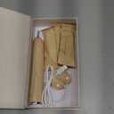 Bamboo Electric Toothbrush with 4 Charcoal Infused Bamboo Brush Heads, 5 Modes, Sonic Technology, 38,000 VPM, 80-Day Battery Life, IPX7 Waterproof, Smart Timer for Adults (Wood)