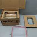 Pyrex Freshlock (4-Pack) Mixed Sized Glass Food Storage Containers Set, Airtight & Leakproof Plastic Locking Lids BPA-Free, Meal Prep Containers Set, Freezer Dishwasher Microwave Safe