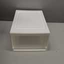 IRIS USA 6 Qt. Small Plastic Stacking Drawer, Stackable Storage Organizer Unit with Sliding Drawer for Bedroom Kitchen Under Sink Pantry Craft Room Dorm Office, White, 8-Pack