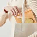 iplusmile 200 Pcs Kraft Cookie Bags with Window - 7.5" x 7.8" Greaseproof Bakery Bags, Heat Sealable Individual Packaging for Cookies, Bread & Donuts, with 200 Sealing Stickers, Not Microwave Safe