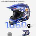 OUMURS Kids ATV Helmet DOT Approved for Boys & Girls Ages 5-14, Kids Dirt Bike Helmet for Off-Road, ATV, UTV, Street Riding, Large