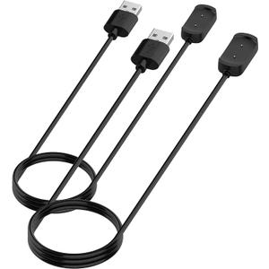 2PCS Charger Compatible with Amazfit T-Rex/GTR/GTS Smartwatch Replacement USB Cradle Cord Charging Cable Dock for Amazfit T-Rex Series Smartwatch, Black, for T-Rex Charger