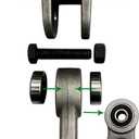 ABUSA Heavy Duty Green Swing Hangers Screws Bolts Included Over 5000 lb Capacity Playground Porch Yoga Seat Trapeze Wooden Sets Indoor Outdoor 2 Pack