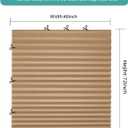 Changshade 6 Pack Temporary Shades, Pleated Paper Blinds for Indoor Windows Cut to Size Adhesive Paper Shades No Tools No Drilling for Office, Bedroom, Living Room,48" W x 72" H,Brown, 48"W x 72"H- 6PC