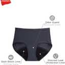 Hanes Women's Comfort, Period Underwear Pack, Light Leaks Period Panties, Light Protection Underwear, 3-Pack (Black, XL)