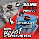Jack Links x MrBeast Zero Sugar Mini Beef Sticks  6g Protein per 2 Individually-Wrapped Meat Sticks, Made with 100% Real Beef, Perfect for School Lunches, Kids Snacks, 12 Count of 6 oz Sticks