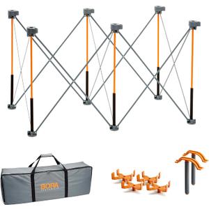 Bora Centipede 2 ft. L x 4 ft. W x 2.5 ft. H Folding Work Table Steel 1500 lb. capacity Gray/Yellow