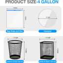 Charmount Small Trash Bags 4 Gallon, 200 Count Drawstring Mini Garbage Bags, Plastic Trash Can Liners for Bathroom Accessories, Bedroom, Dorm Room Essentials, Office