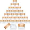 Geiserailie 30 Pieces Glass Cosmetic Containers Empty Sample Jars with Leak Proof Lids Makeup Sample Containers for Lotion Cream Cosmetic (10 Gram)