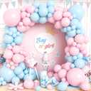 Pink and Blue Balloon Arch Kit,120 Pcs Gender Reveal Balloon Garland, 18 12 10 5 Inch Latex Balloon for Boy Girl Baby Shower Birthday Engagement Bridal Anniversary Party Decorations