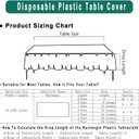 4 x PARTY ULYJA Teal Plastic Tablecloths 2 Pack Disposable Table Covers 54 x 108 Inch Bridal Shower PEVA Solid Table Cloths for BBQ Picnic Birthday Wedding Banquet Parties 8 ft Rectangle Table Use