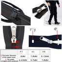 Meikeer 252-Piece Zipper Repair Kit with Replacement Zippers and Pulls, Universal Tools for Luggage, Bags, Jackets, and Outdoor Gear