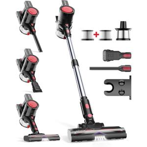 XenonLab Cordless Vacuum Cleaner, 45KPA Stick Vacuum Cleaners for Home with Up to 45 Mins Runtime, 6in1 Rechargeable Lightweight Vacuum with Powerful Suction for Carpets, Pet Hair, Hardwood Floors