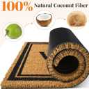 Kelarea Front Door Mat Natural Coco Coir Doormat with Heavy Duty Backing, 17" x 30" Non-Slip Easy to Clean Welcome Mats for Indoor Outdoor Entrance Porch