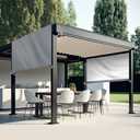 Universal Pergola Replacement Canopy Outdoor Canopy Shade Cover Waterproof Shade Top Cover for Outdoor Patio Porch Backyard(16 x 10 ft,Gray)