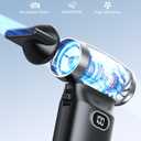 Electric Compressed Air Duster Cordless: 60 MPH High Wind Speed Mini Air Blower for Electronics Portable Computer Cleaner Hand Keyboard Cleaning Powerful Duster for Car, Fans and Other Sences