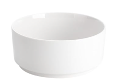 MALACASA 4 Pieces Porcelain Dinnerware Set, Modern White Dish Set for 4, Premium Serving Bowl Set