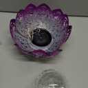 Huaxu Solar Garden Lights Outdoor Decorative - Bright Lotus Flower Table Lamp, Waterproof Solar Lights for Patio Pathway Yard Balcony Outside Decor (Gradient Purple)