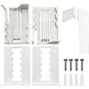 Amazing Drapery Hardware 2.5 Inch Pocket Rod Brackets - Adjustable 3.5 to 6 Inch Clearance, Universal for Wide Pocket Rods - 1 Pair with Screws and Plugs