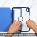 MoKo for iPad 11-inch (A16) 11th Generation Case 2025/ iPad 10th Generation Case with Pencil Holder 2022 10.9 inch, Built-in Screen Protector Clear Back, Multi Angle Viewing Stand