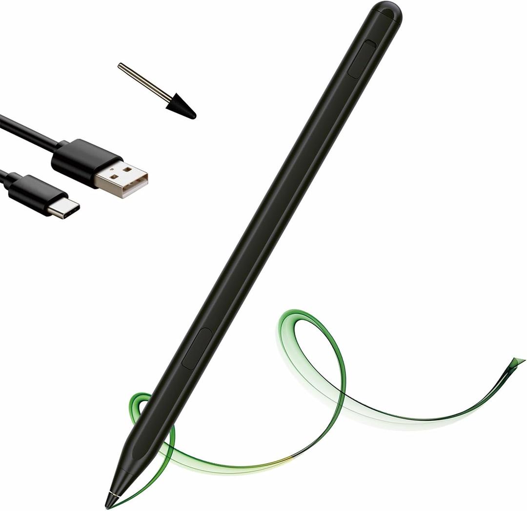 USI 2.0 Stylus Pen for Amazon Fire HD 10 (2023 Release)& Fire Max 11,with Tilt Support, Palm Rejection,4096 Pressure Sensitivity,Tail Eraser (Black)
