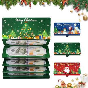 3PCS Upgrade Surprise Card Holder Christmas Cashs Envelope with Money Clip, 2026 New Christmas Cash Gift Envelope, DIY Cash Gift Card Holders Xmas With 10 Slots
