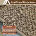COSY HOMEER-Door-Mat 32"x48" Non Slip Absorbent Entryway Rugs Dirt Trapper Doormats Washable Entrance Mats Low Pile Welcome Floor Mat for Front Back Door and Entry Mats,Taupe, 32inx48in