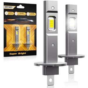 MIFMIA H1 LED Bulb, 800% Brighter 1:1 Mini Size, No Adapter Required Non-Polarity 6000K Cool White, Plug and Play IP68 Waterproof, Pack of 2, Interior Lights Dome Map Door License Plate Lights