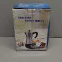 Coffee Pot 6 Cup Electric Espresso Coffee Maker Italian Moka Maker 300ml Portable Aluminum Espresso Machine Cafetera Moka Pot with Detachable Base, Gift for Home Travel(Red)