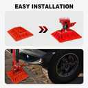 Big RED 60" Ratcheting Off Road Utility Farm Jack,Heavy-Duty Farm Jack for Tractor, Truck, SUV, 3 Ton (6,000 lb) Capacity, Red