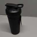 BlenderBottle Strada Sleek Shaker Cup Insulated Stainless Steel Water Bottle with Wire Whisk, 25-Ounce, Black